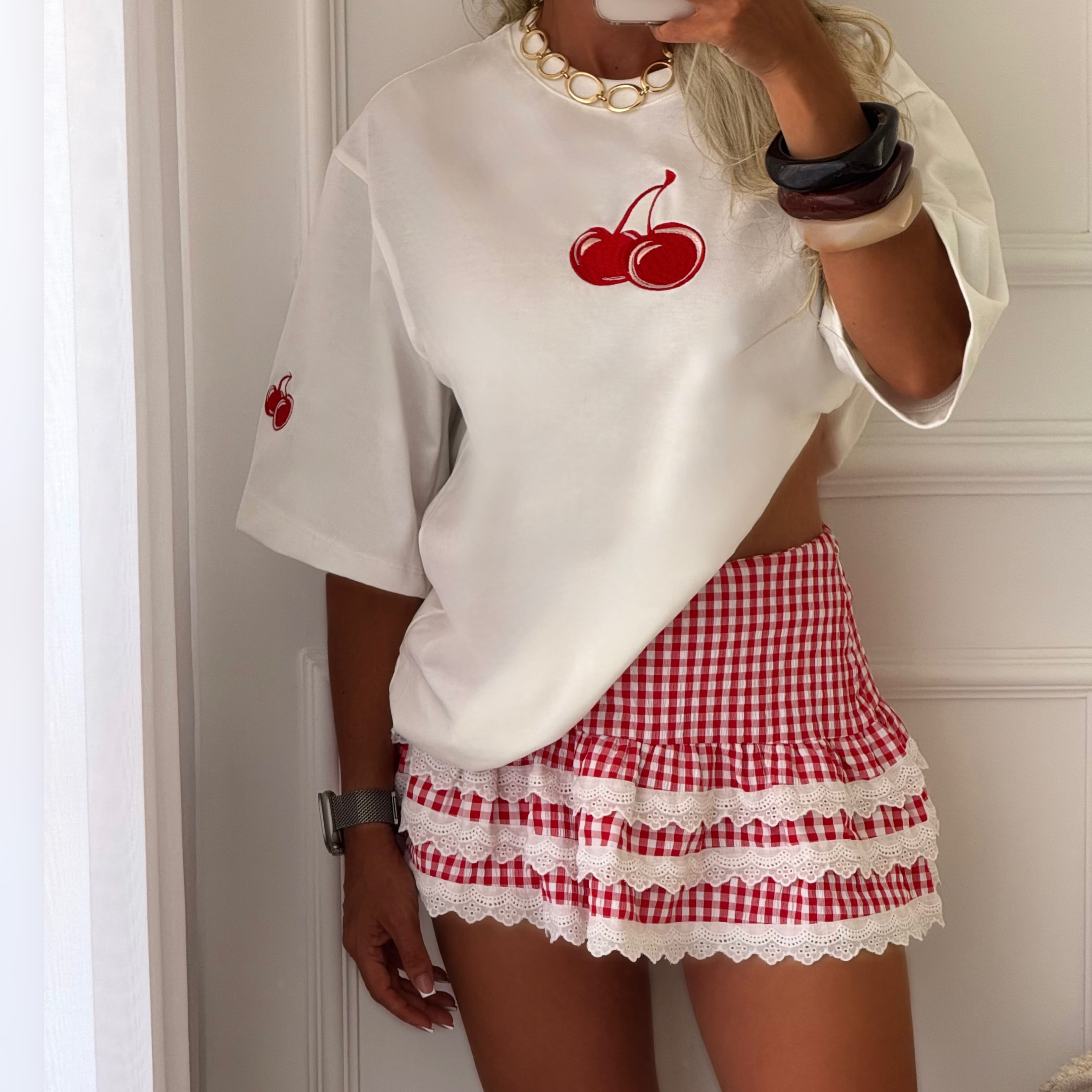 Oversized Premium Cherry bordado